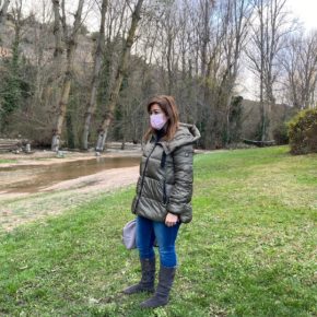 Marta Sanz (Cs) visita las zonas afectadas por la crecida del río Eresma a su paso por la Alameda